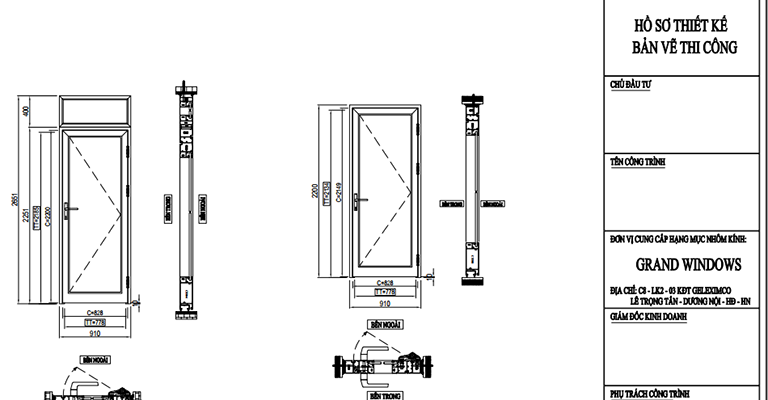 Grand Windows ra mắt bản 2D – 3D cửa nhôm kính