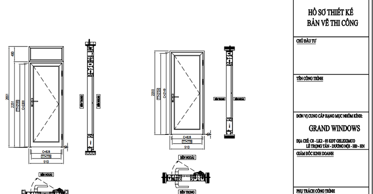 Grand Windows ra mắt bản 2D – 3D cửa nhôm kính - Grandwindows